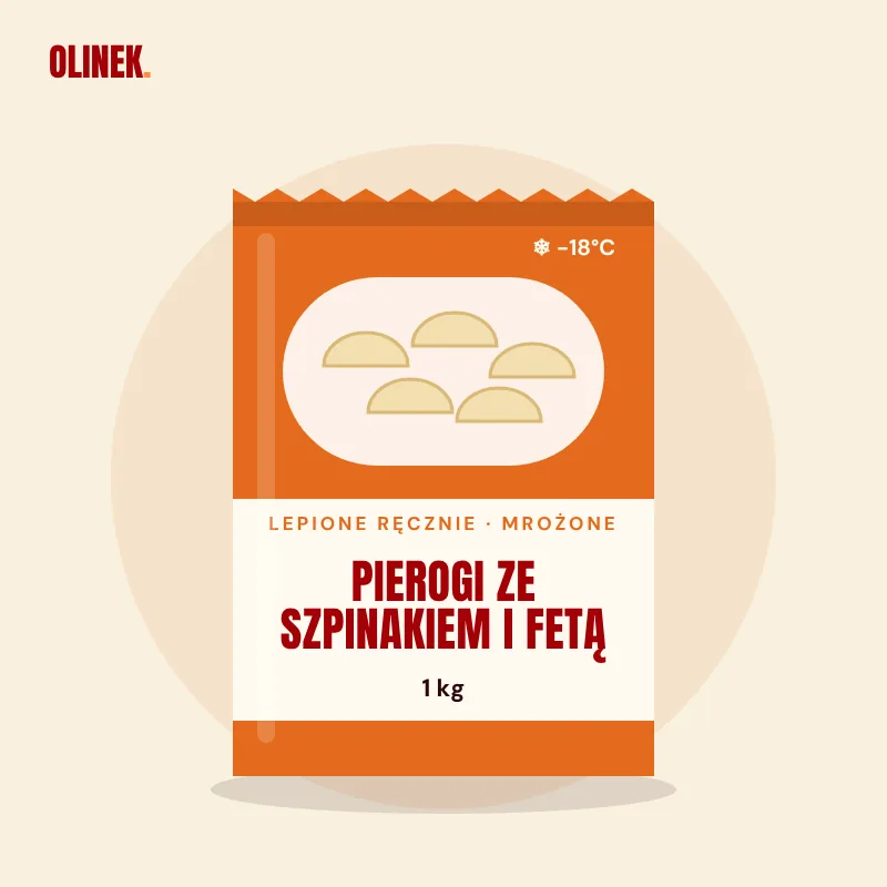 Pierogi ze szpinakiem i fetą