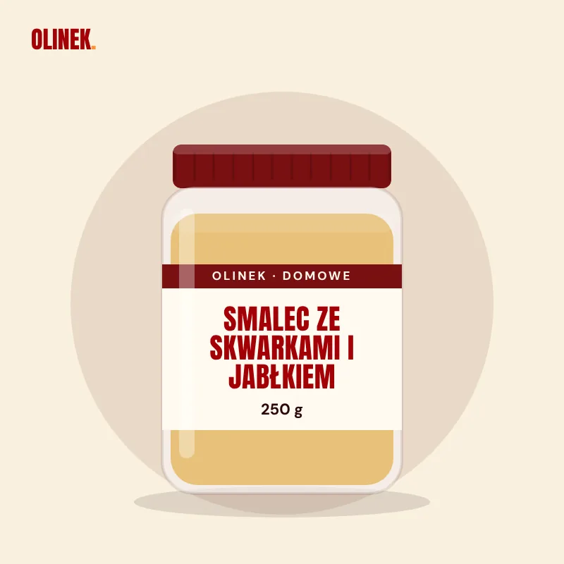 Smalec ze skwarkami i jabłkiem